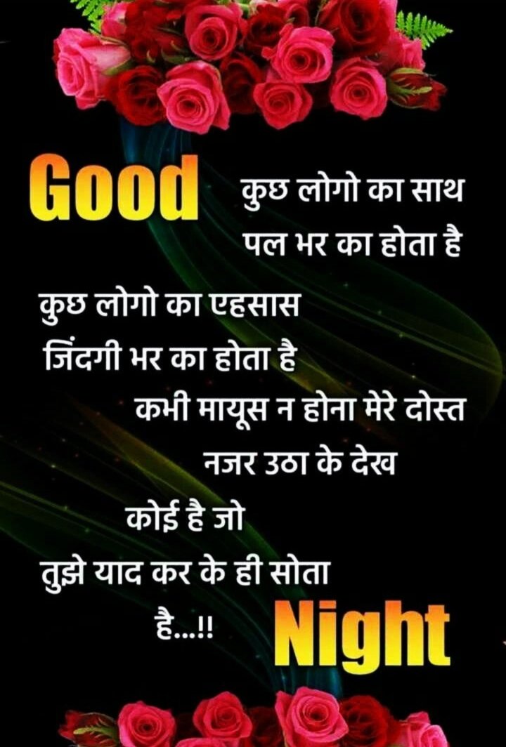 Lovely Good Night Images In Hindi