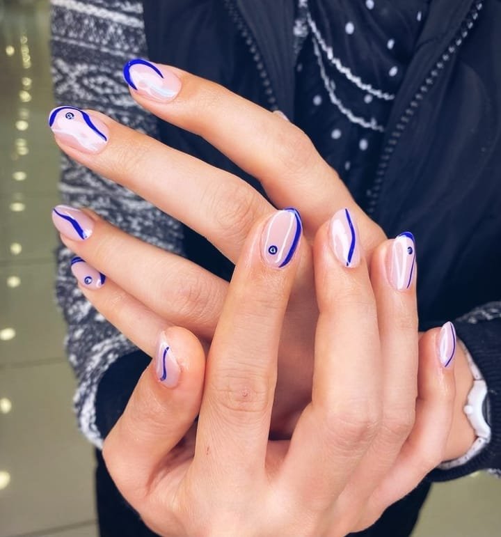 Blue Nails Design