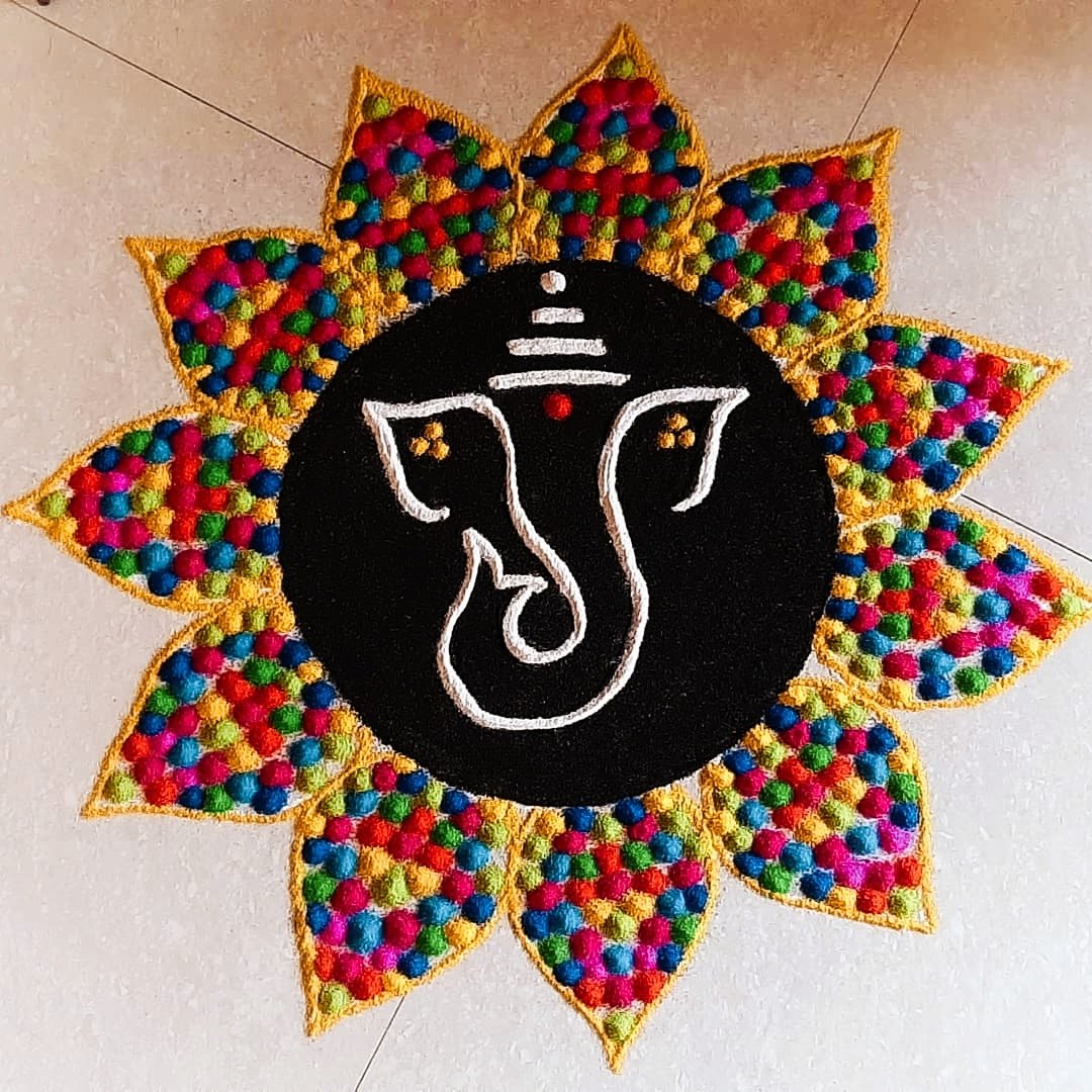 Ganesh Chaturthi Rangoli Designs