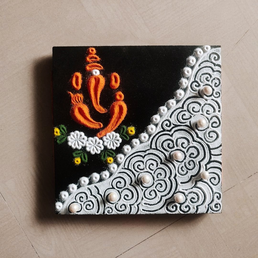 Ganesh Chaturthi Rangoli Easy